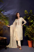 Linen Tissue Kurta Set With Jacquard Duppata For Women Sets