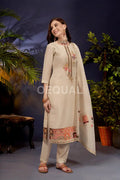 Linen Tissue Kurta Set With Jacquard Duppata Sets