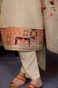 Linen Tissue Kurta Set With Jacquard Duppata Sets